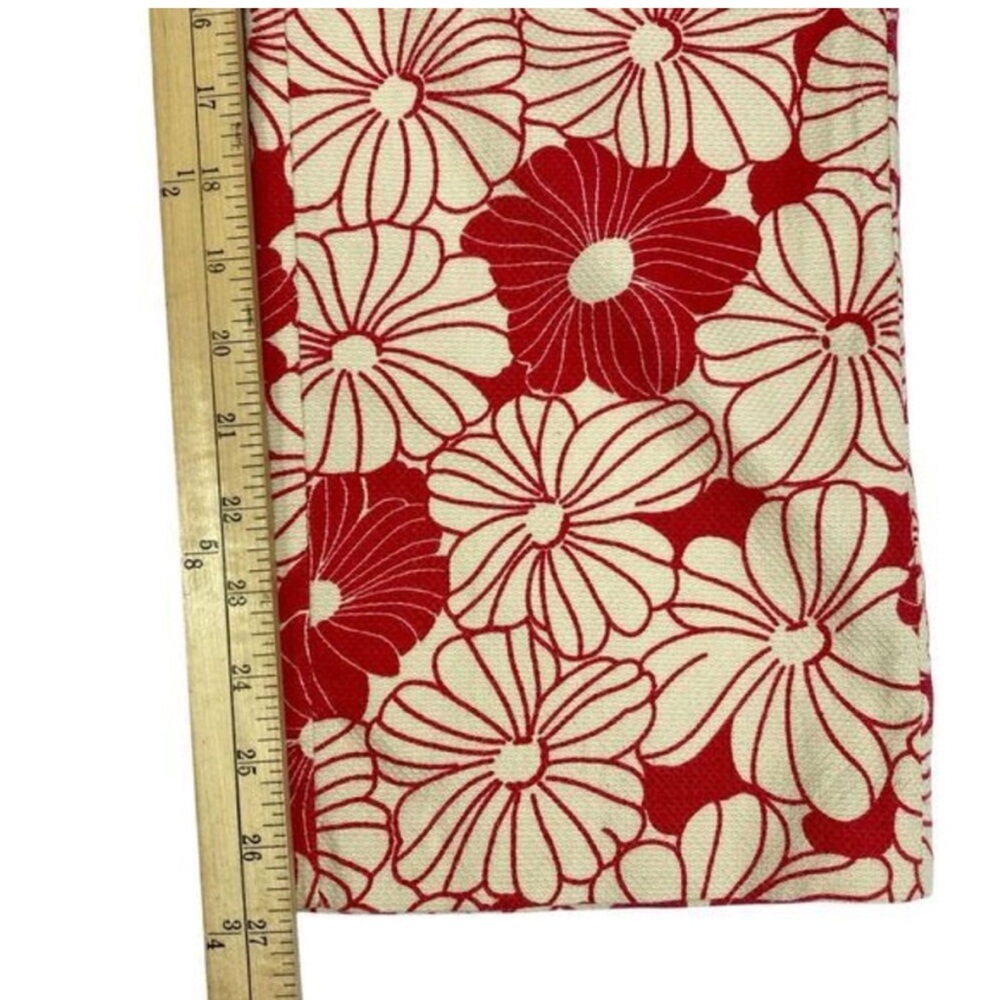 Ann Taylor Loft Floral Red and Tan Pants - Picture 6 of 7